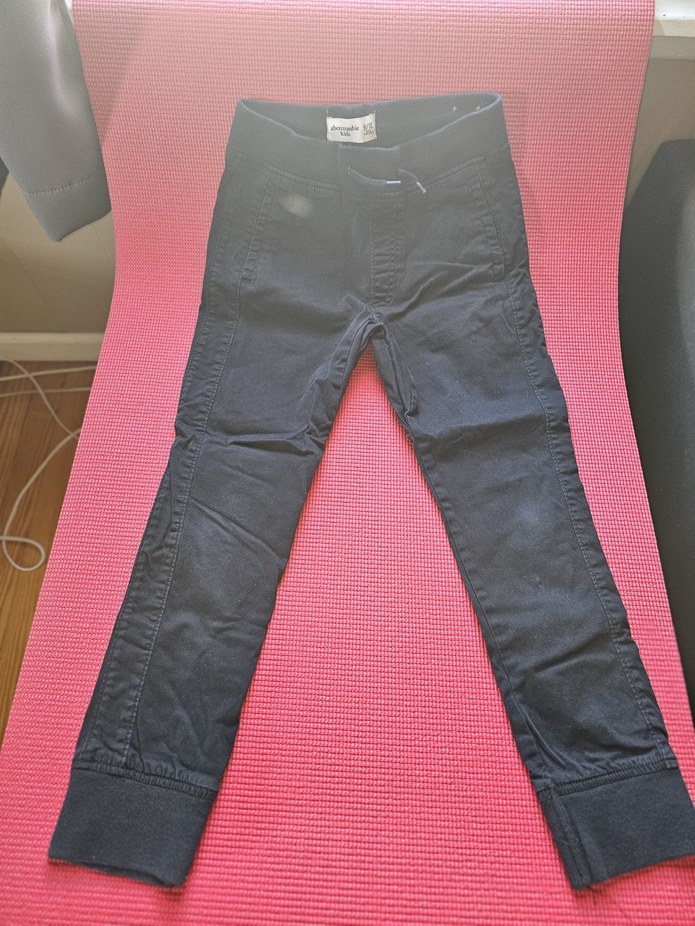 Abercrombie Kids Boys Black Pull-On Jogger Pants Size 9/10